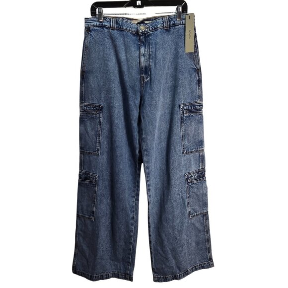 NWT | Hudson Jeans High Rise Wide Leg Multi Pocket Utility Cargo Denim | 30 - Picture 1 of 6